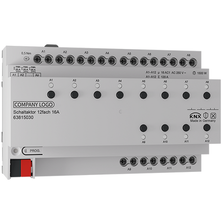 KNX Switching actuator 12gang 16A 