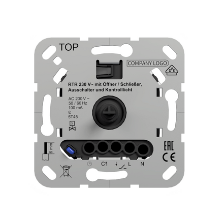 Raumtemperaturreglereinsatz 230V mit LED