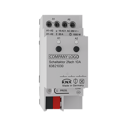 KNX Switching actuator 2gang 10A 