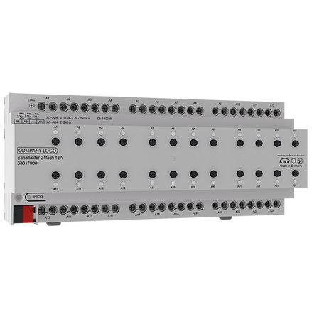 KNX Switching actuator 24gang 16A 